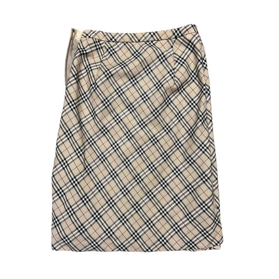 ミ*️様 Burberry blue label nova check skir Burberry Blue Label Nova Check Midi Skirt - Etsy
