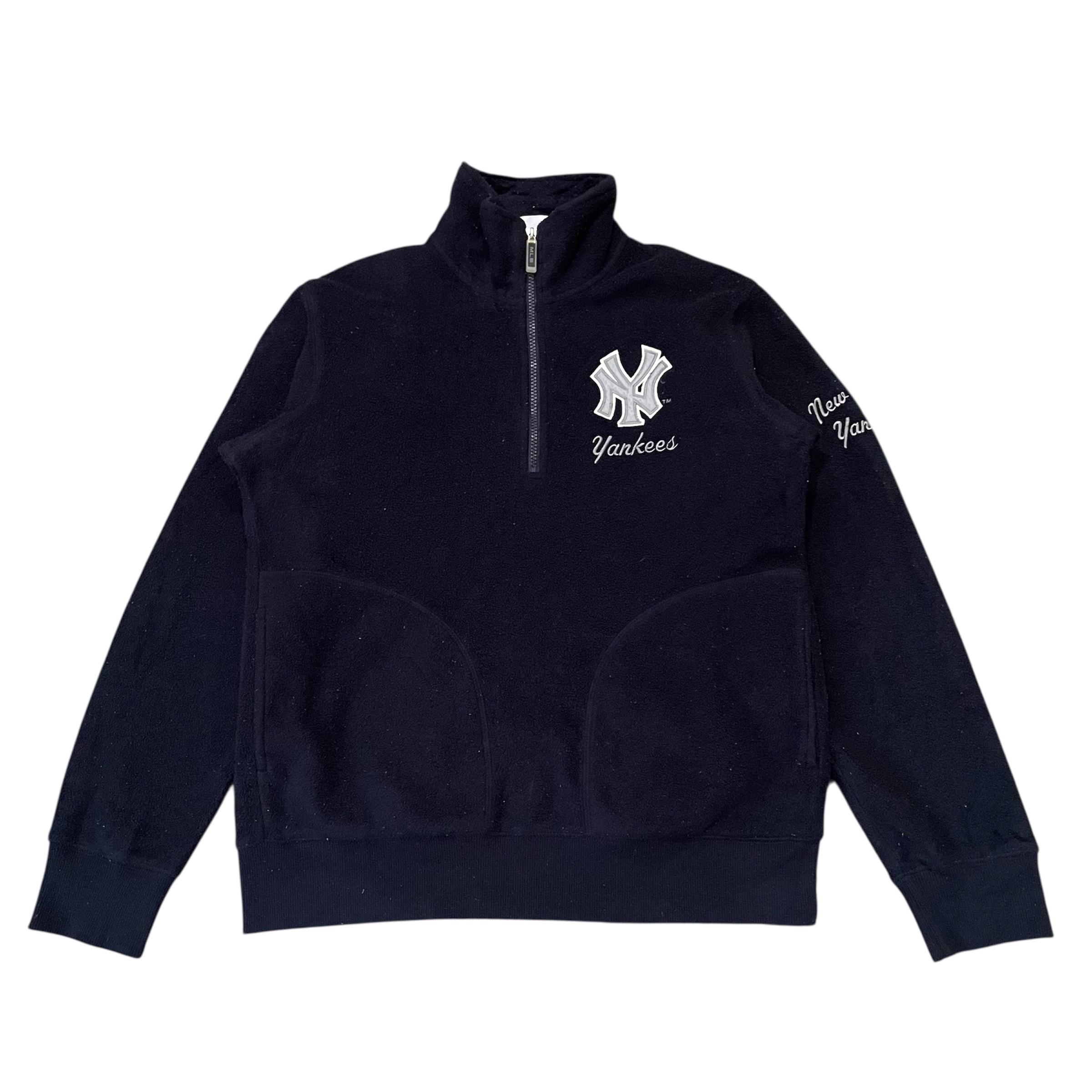 Y2K Uniqlo New York Yankees Fleece Sweater Quarter Zip - Size