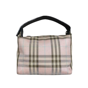 Burberry Nova Check Nylon Clutch Pink Bag