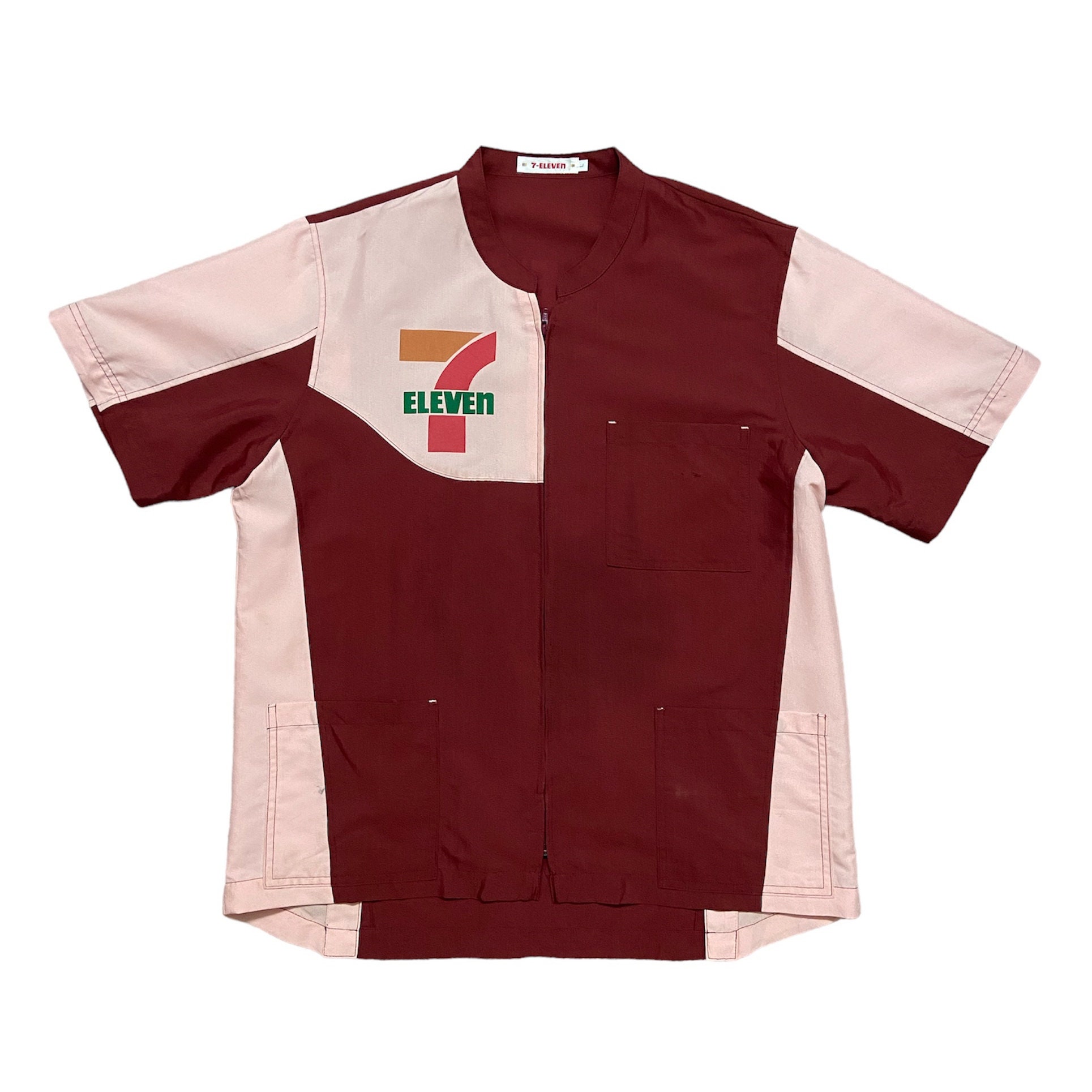 Vintage 7-eleven Uniform Zipper Shirt - Etsy