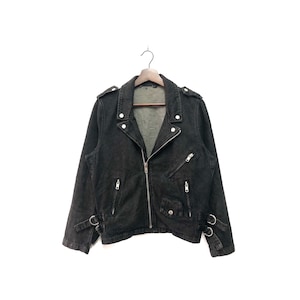 Vintage Twiggy Punk Denim Jacket Size M