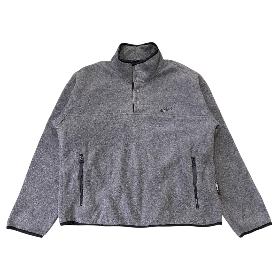 Vintage Woolrich Polartec Fleece Pullover Gray Snap-t Neck Made in