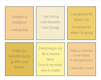 Positive Affirmation Cards Printable