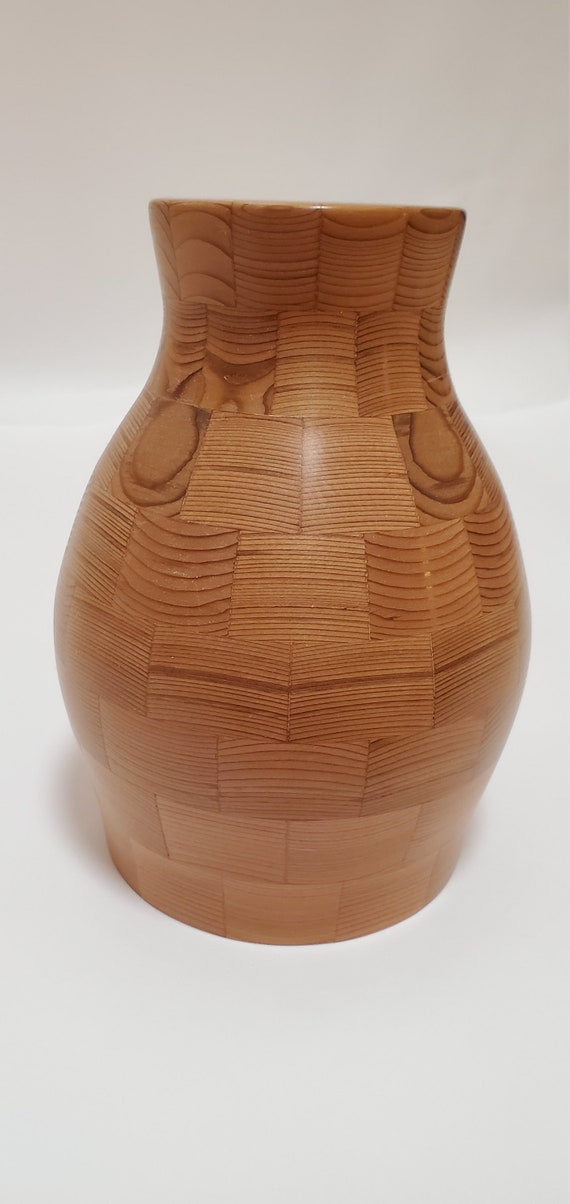 Wood Turned Vase Etsy