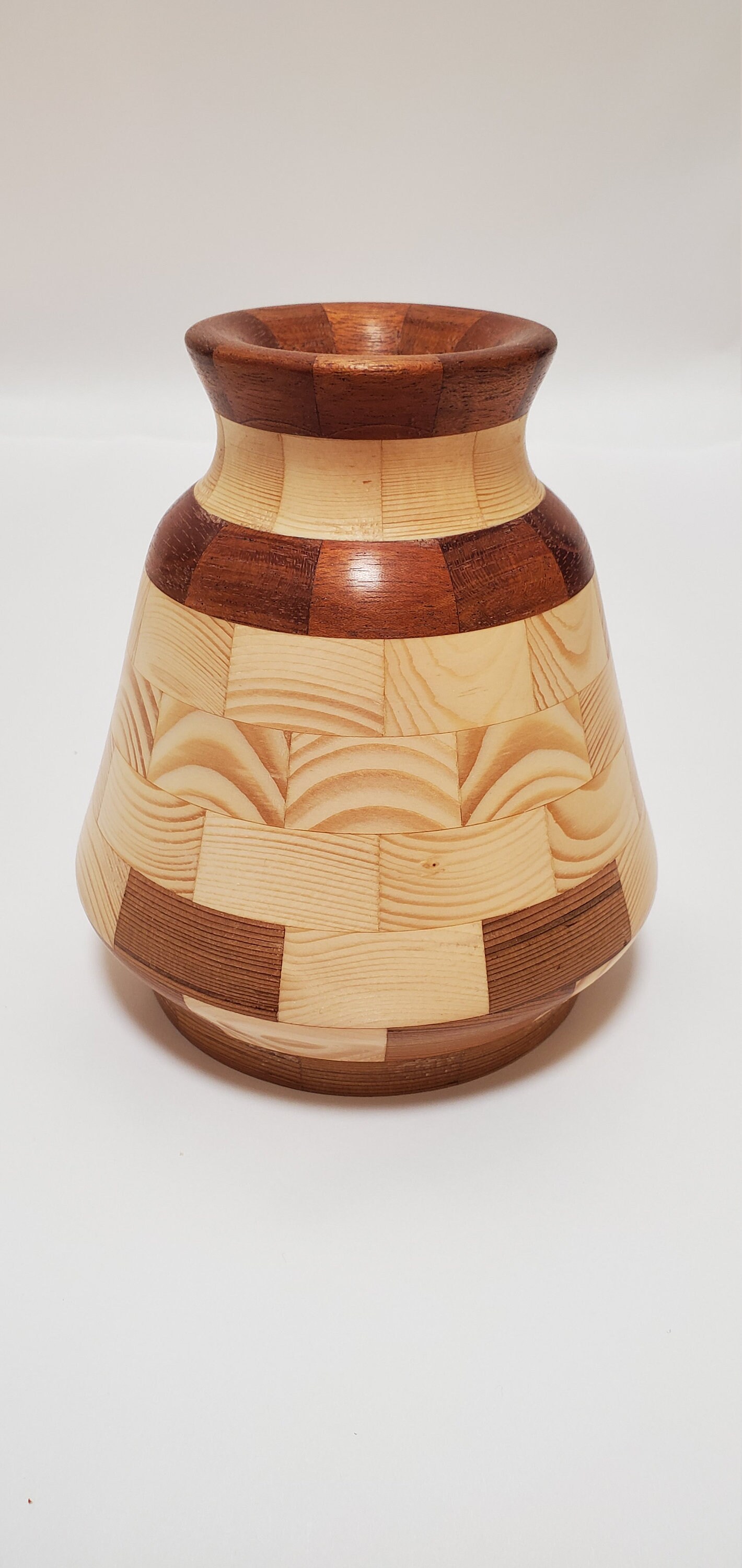 Segmented Wood Vase Etsy