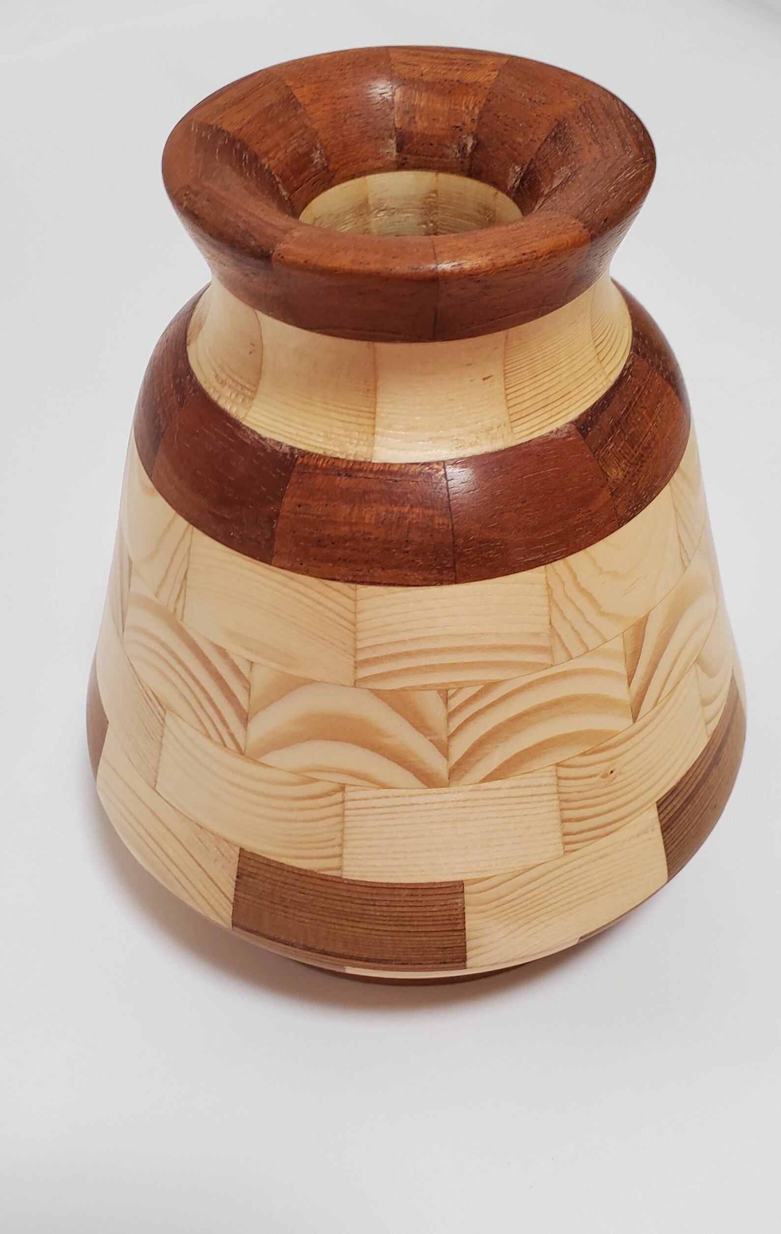 Segmented Wood Vase Etsy