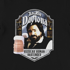 Jackie Daytona - Regular Human Bartender - WWDITS - Vampire - Black Short Sleeve Tee - What We Do in the Shadows