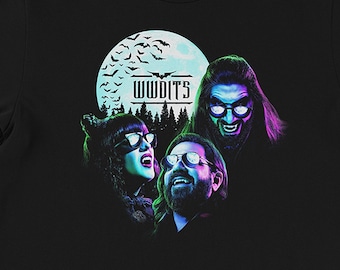 Three Vampire Moon - WWDITS - Vampire Shirt - 3-wolf moon spoof - Black Short Sleeve Tee