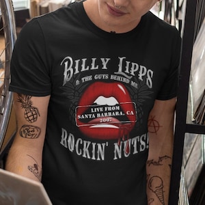 Unofficial Billy Lipps Tour Shirt - Psych TV Show - Black Unisex Short Sleeve Tee -