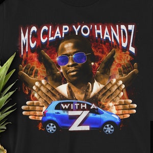 MC Clap Yo Handz - Gus Psych Fan Art -  Black Unisex Short Sleeve Tee
