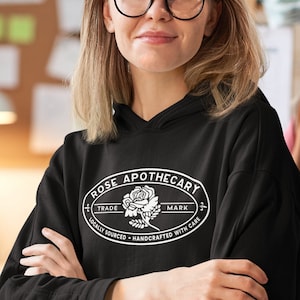 Rose Apothecary - Oval Logo - Unisex Heavy Blend Hooded Sweatshirt