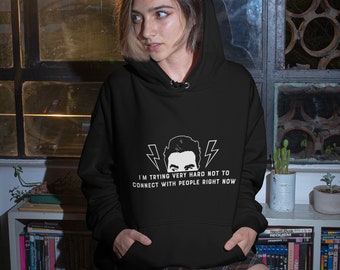 David Rose - Trying not to connect - Unisex Heavy Blend Hooded Sweatshirt