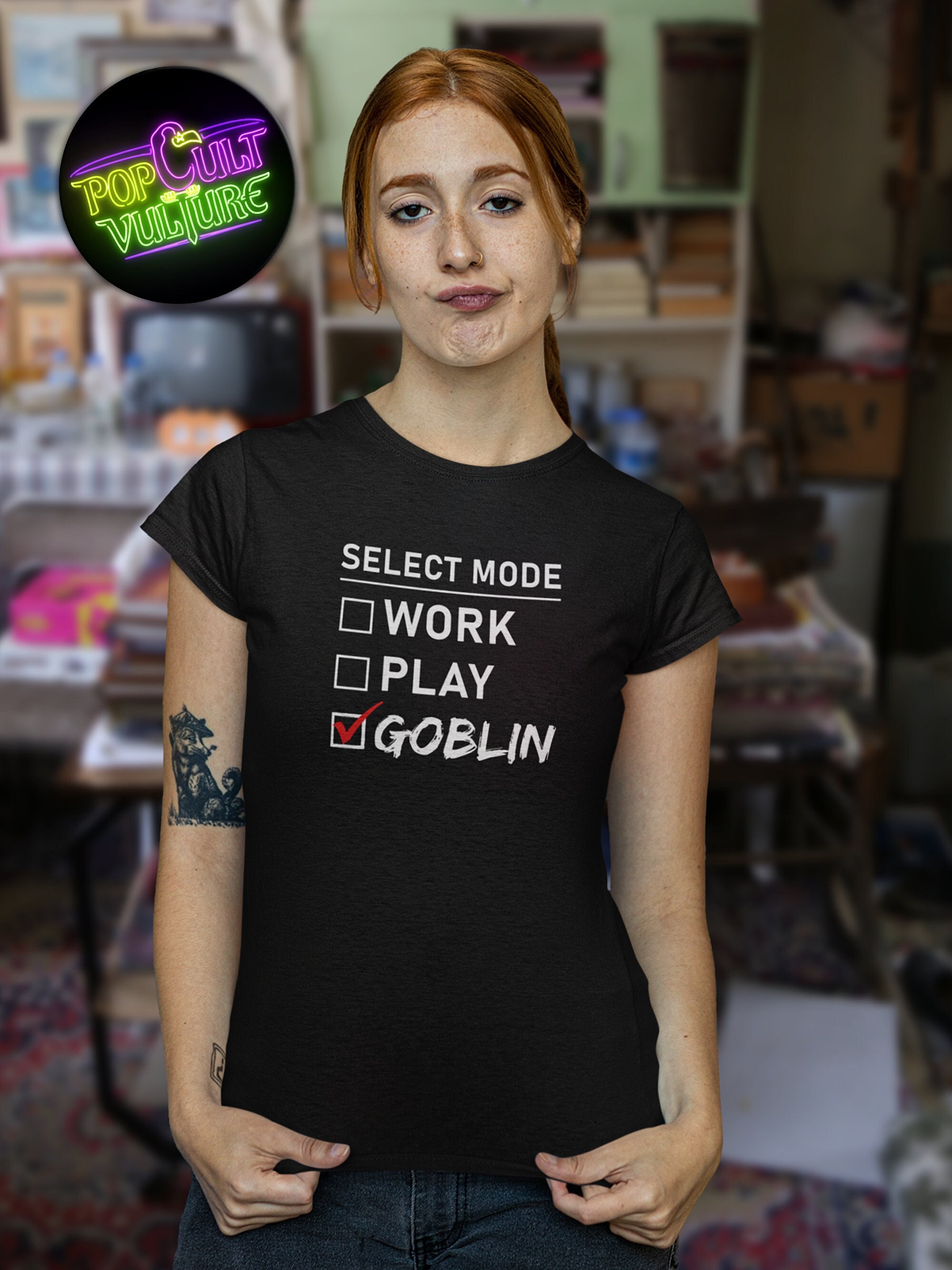 Serie van Kwijtschelding Beukende Goblin Mode T-shirt Select Mode Black Short Sleeve Tee - Etsy