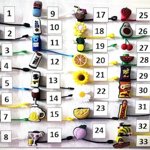 Sunflower, Daisey, Fruit, Drinks, Beer Straw Topper.