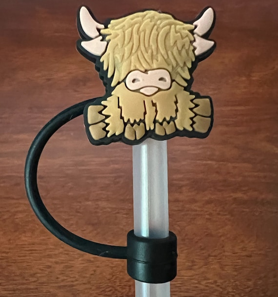 Highland Cow Straw Topper Straw Toppers Straw Topper Straw 