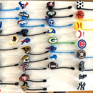 N F L Straw Toppers Football, Baseball, Basketball Straw Toppers