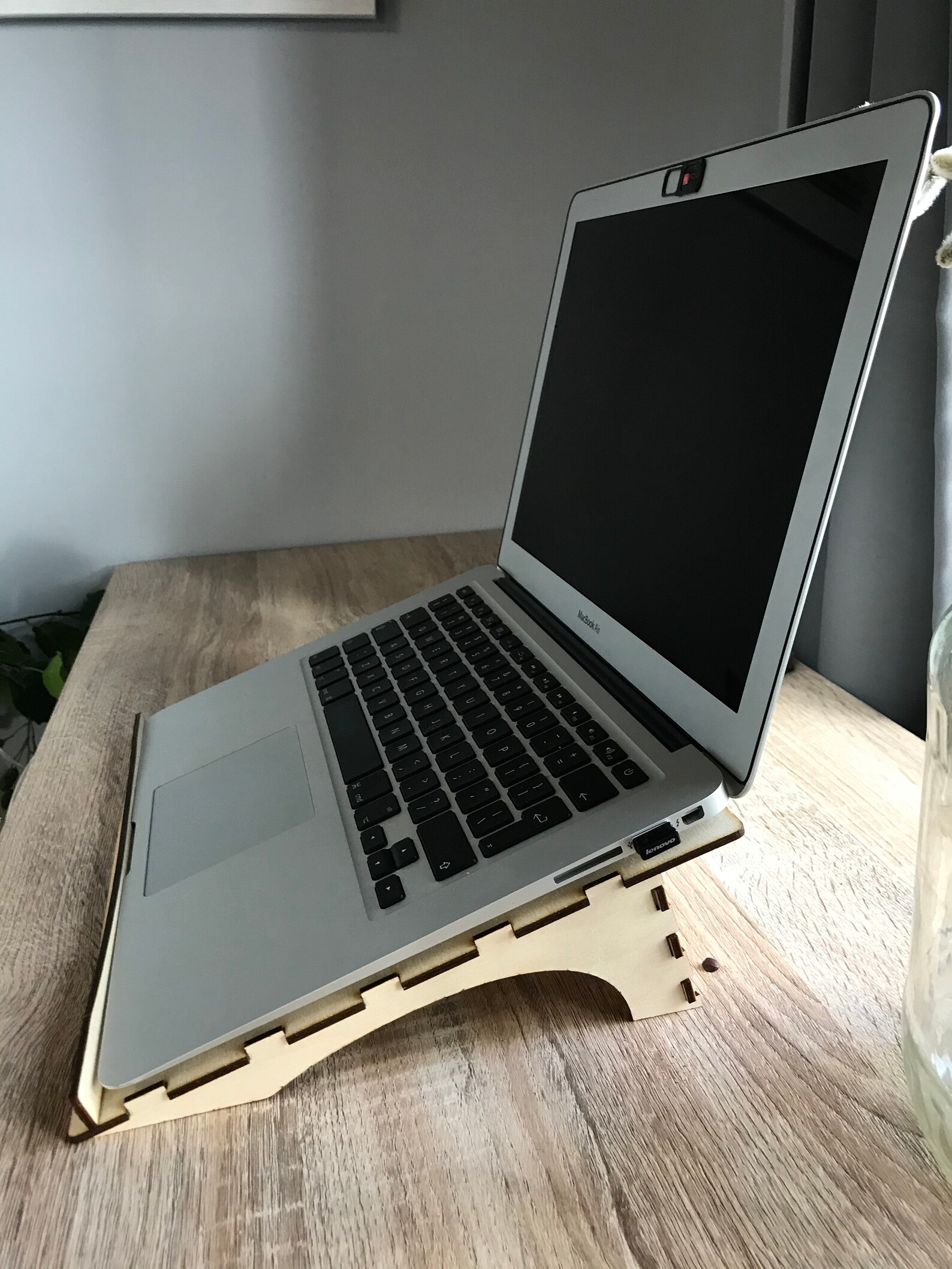 Wooden Laptop Stand Wood Plywood Hand Made Minimalistic Etsy