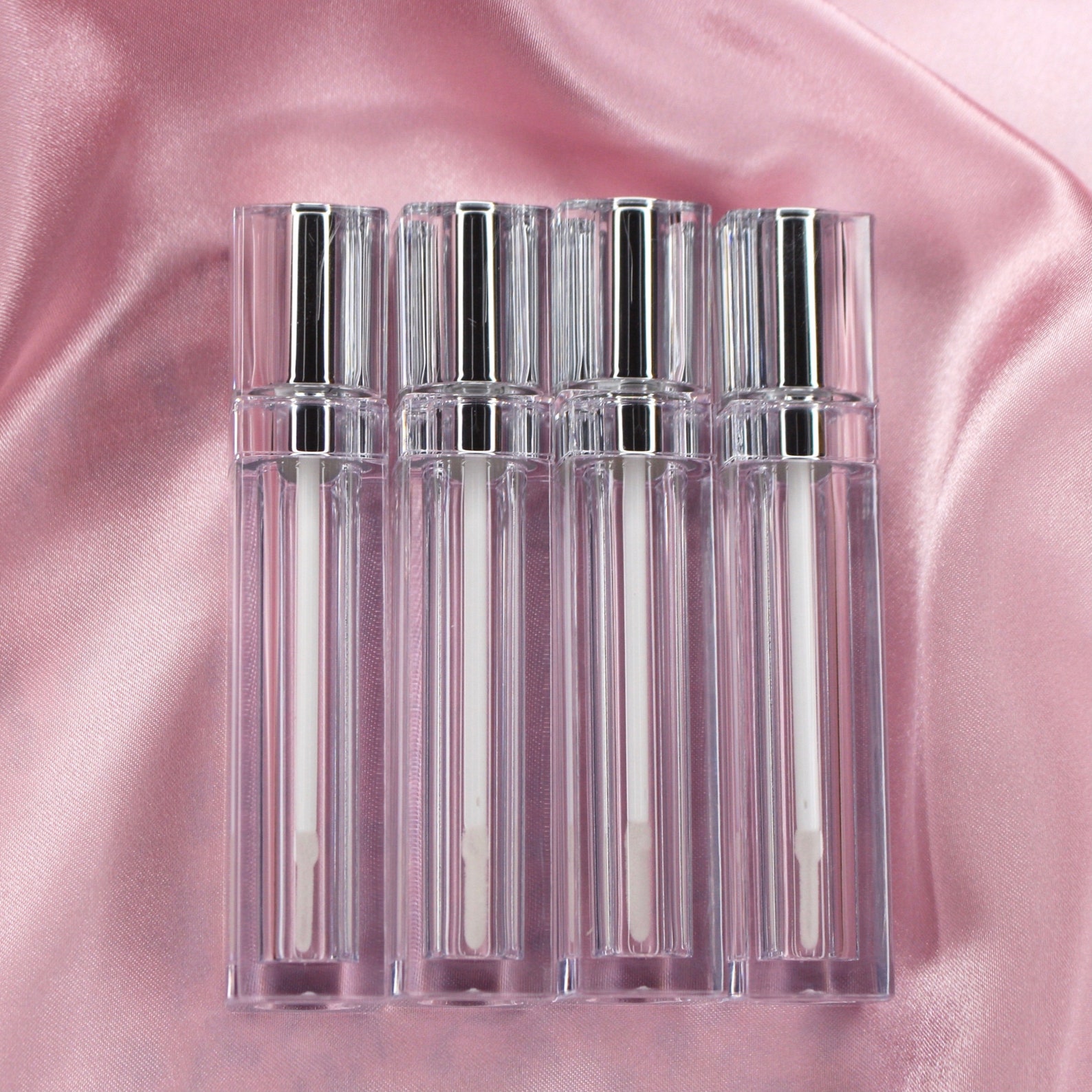 8ML Elegant Silver Lipgloss Wand Tubes 10 PACK Clear Thick Etsy