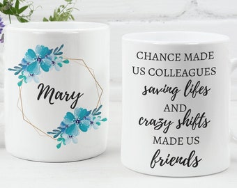 Caneca de enfermeira personalizada, o acaso nos fez colegas, agradecimento de enfermeira ou médico, presente de enfermeira personalizado, lpn, cna, rn, presente para melhores amigos