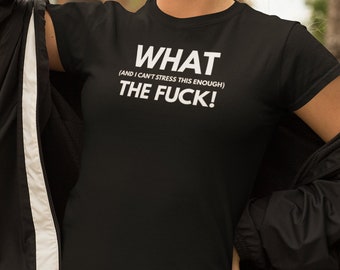 Camiseta engraçada foda-se, que porra é essa, camisas sarcásticas hilariantes, ideia de presente para mulheres e homens