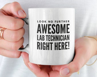 Awesome lab tech coffee mug, medical laboratory scientist tea cup, gift for scientist, science gift, gift for laboratory technician