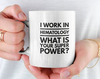 Funny Hematology Coffee Mug, Science Mug, Lab Tech Mug, Haematology Technician Mug, Lab Technician Gift, Scientist Mug, Large Coffee Mug