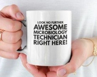 Microbiology lab tech coffee mug, medical laboratory scientist tea cup, gift for scientist, science gift, gift for laboratory technician