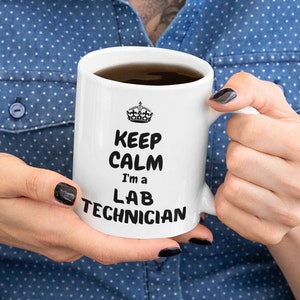 Keep calm lab tech coffee mug, medical laboratory scientist tea cup, gift for scientist, science gift, gift for laboratory technician