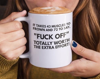 Foda-se a caneca, foda-se a caneca de café, xícara de chá rude e inadequada, ideia engraçada de presente