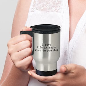 Blood Donation Travel Mug, Blood Donor Gift, Transfusion Medicine, Insulated Stainless Steel Travel Mug 14oz