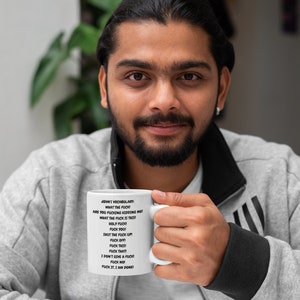 Taza de mierda personalizada, insulto personalizado palabras divertidas taza de café, taza de té inapropiado grosero, idea de regalo divertido imagen 5