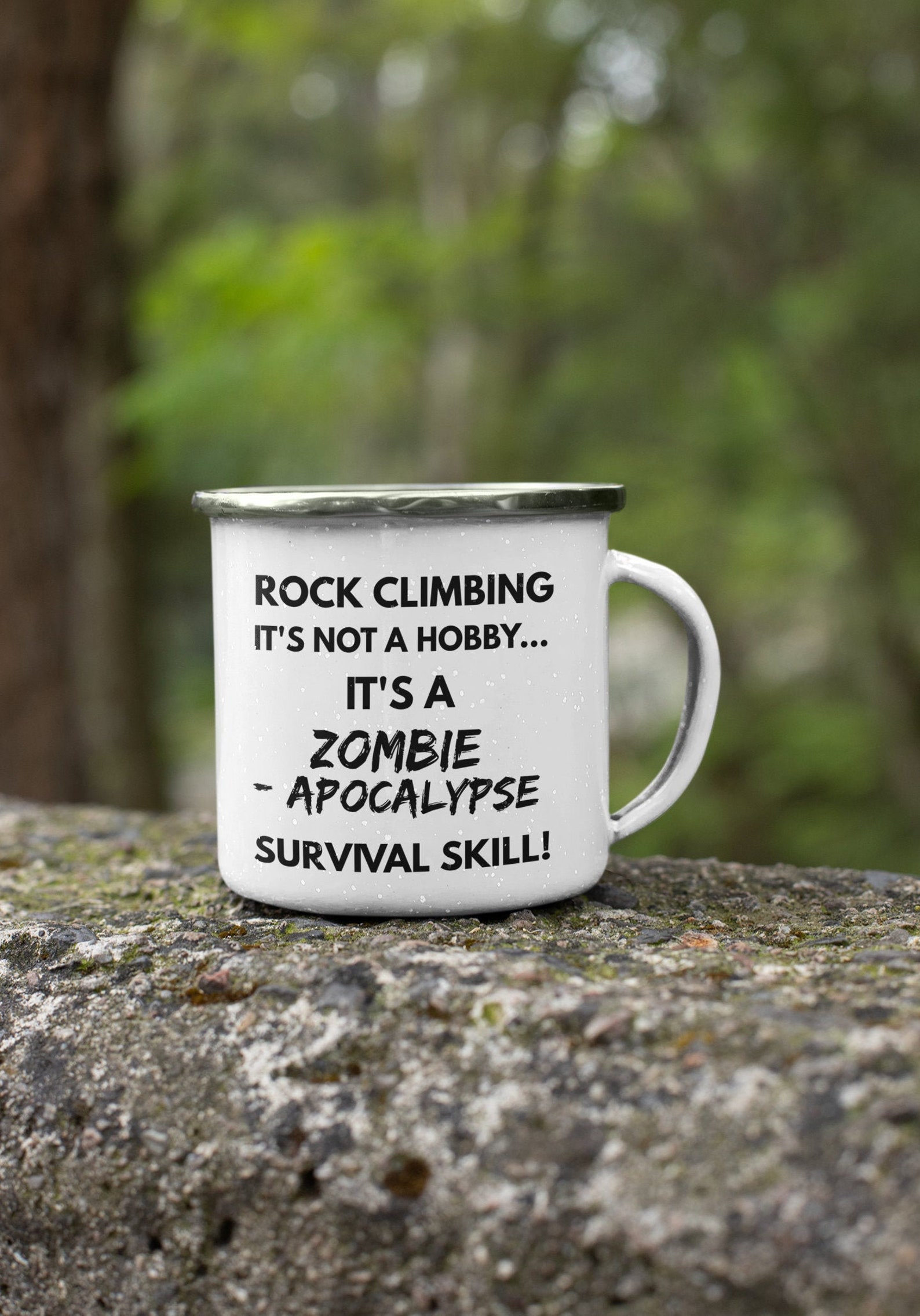 Rock mountain climbing coffee mug climber hobby enamel cup Etsy