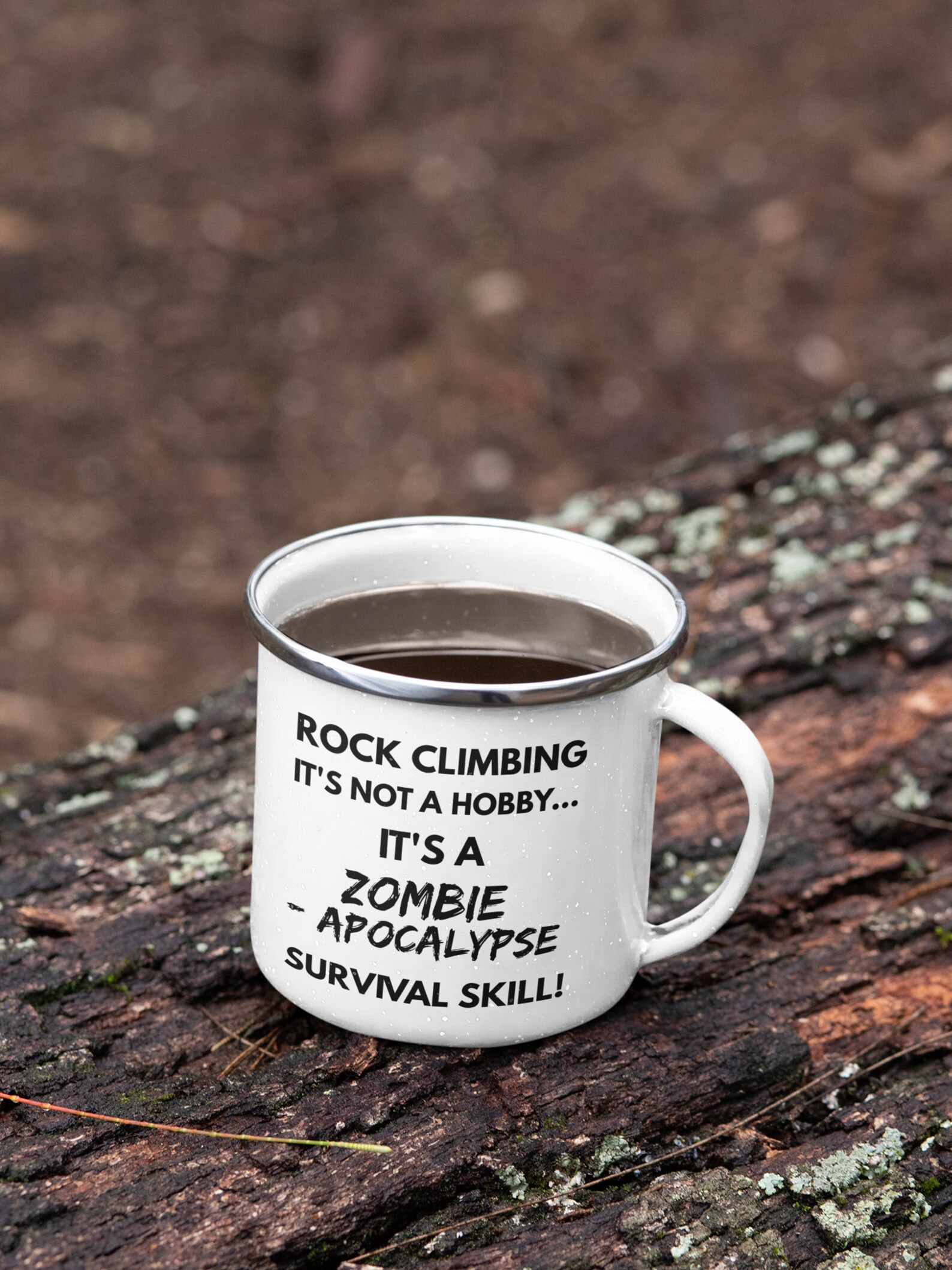 Rock mountain climbing coffee mug climber hobby enamel cup Etsy