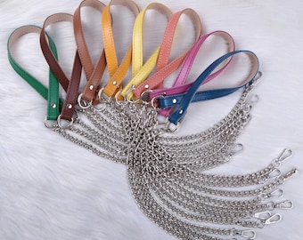 Genuine leather combined strap 110x1.5 cm. Bag strap with convenient fastening. Belt for all bags. How to tie a shoulder bag. Crossbody bag.