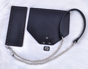 Zipper Closer for Crochet Bags, Genuine Leather Zip Detail for Shopper ...