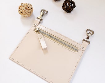 Zipper Closer for Crochet Bags, Genuine Leather Zip Detail for Shopper ...