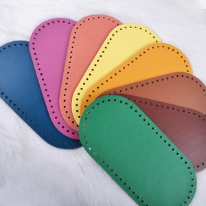Leather bottom for knitting bag, backpack or basket oval Size 25x12.Base for crocheting  bag.How to tie a bag to the bottom,DIY handmade bag