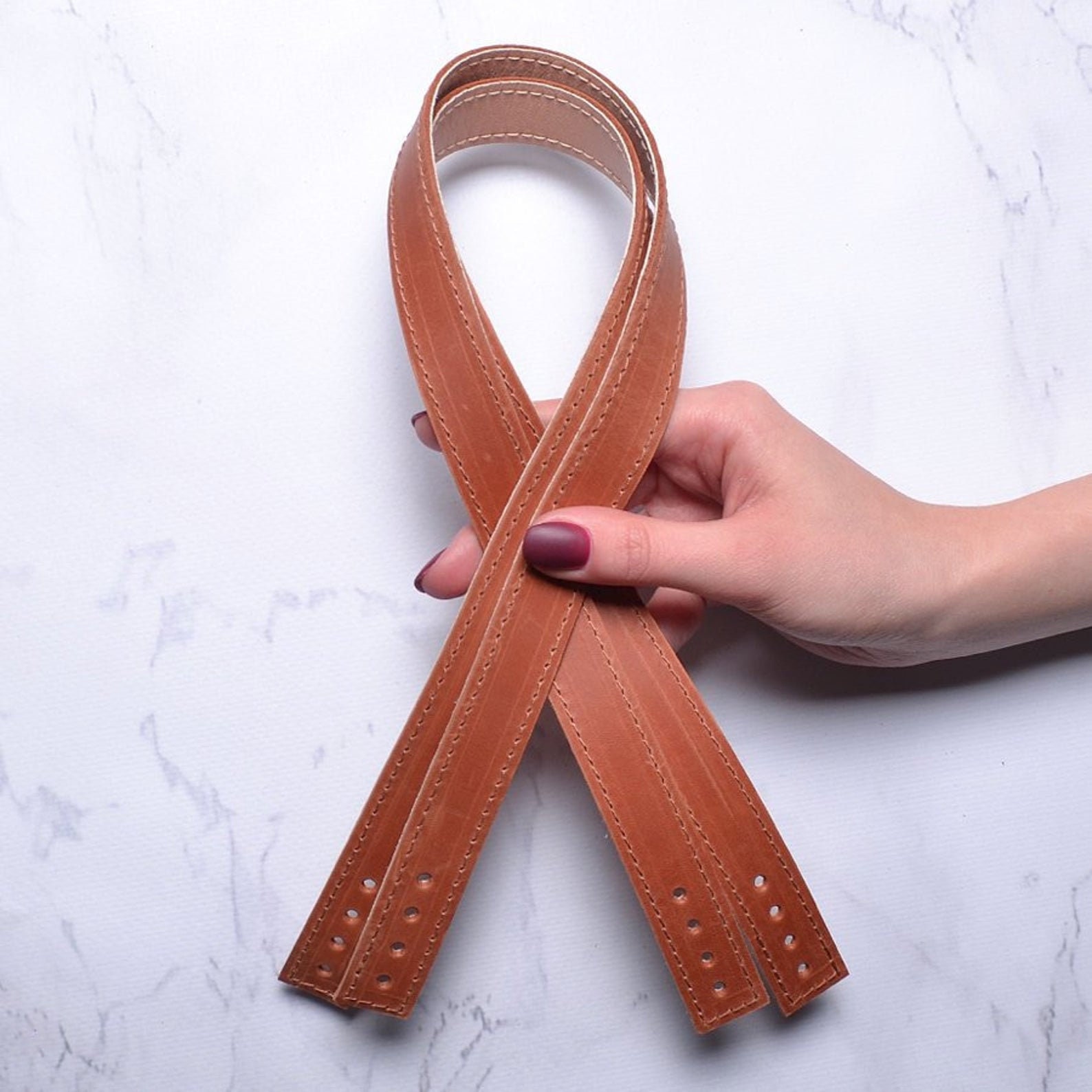 Set of 2 Leather Handles for Bags and Shoppers 70х2. Sewon Etsy