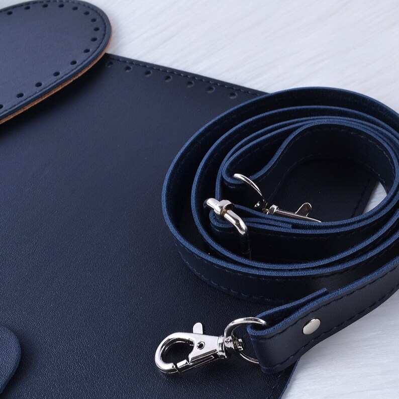 DIY Full kit for crocheting Shoulder Bag DIY crochet leather Cross Body bags Eco Leather Kit for knitting crossbody bag how to knit a bag