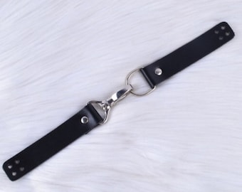 Leather bucke for a backpack or bag 22x2 cm. Clasp for a backpack. Tightening for crochet bag. Clip for bag and backpack. Crochet backpack