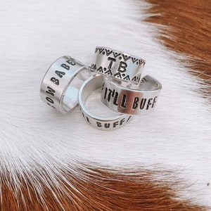 Personalized Western Rings! 3/8 thickness & perfect for a gift or treating yourself!