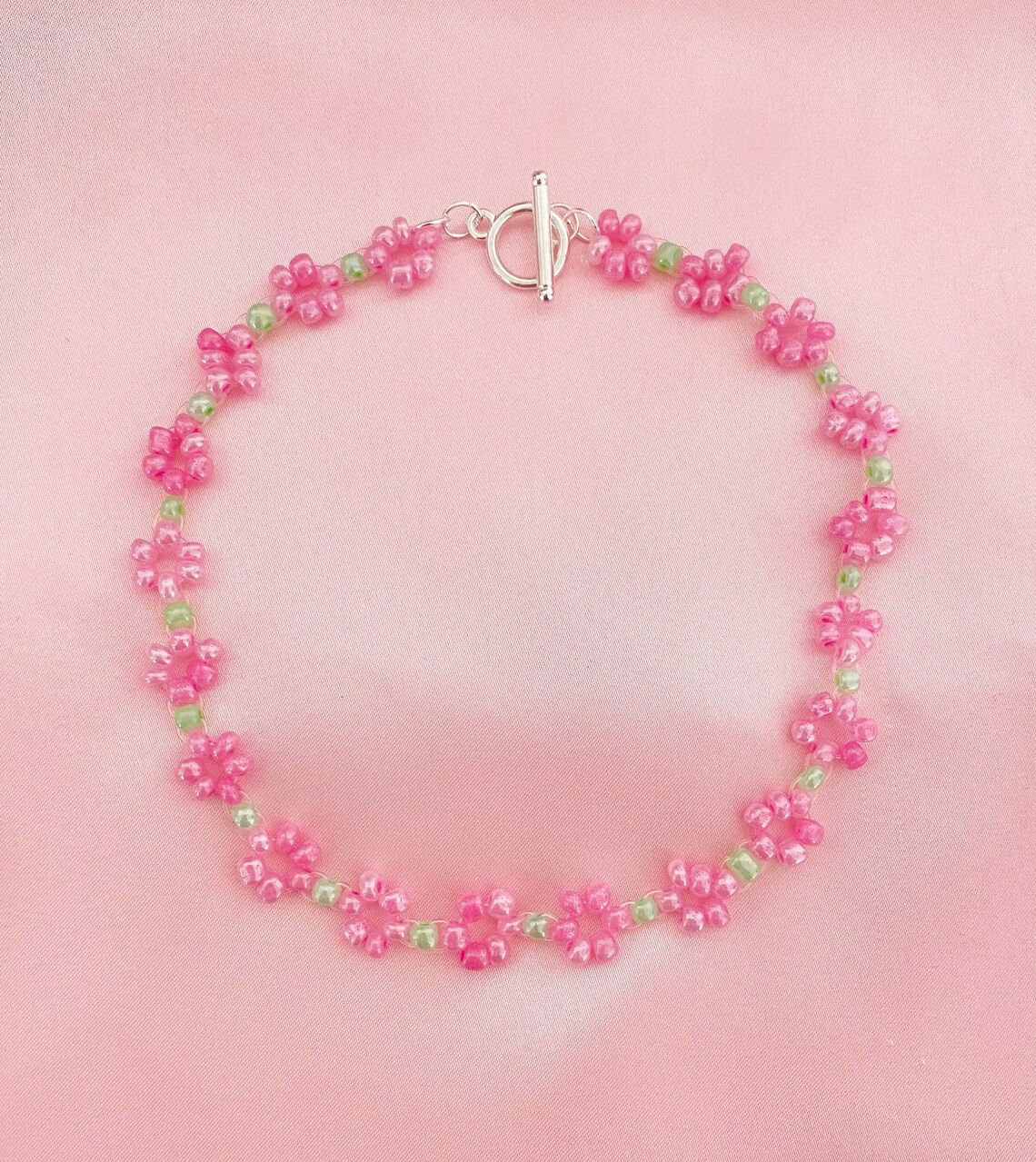 Flower Bead Choker Necklace | Etsy