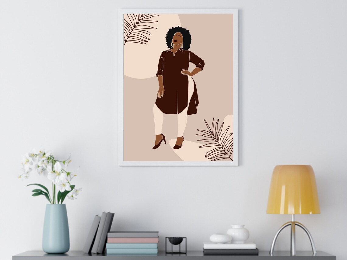 Afrocentric Wall Art Abstract African Art Boho Woman Art Etsy