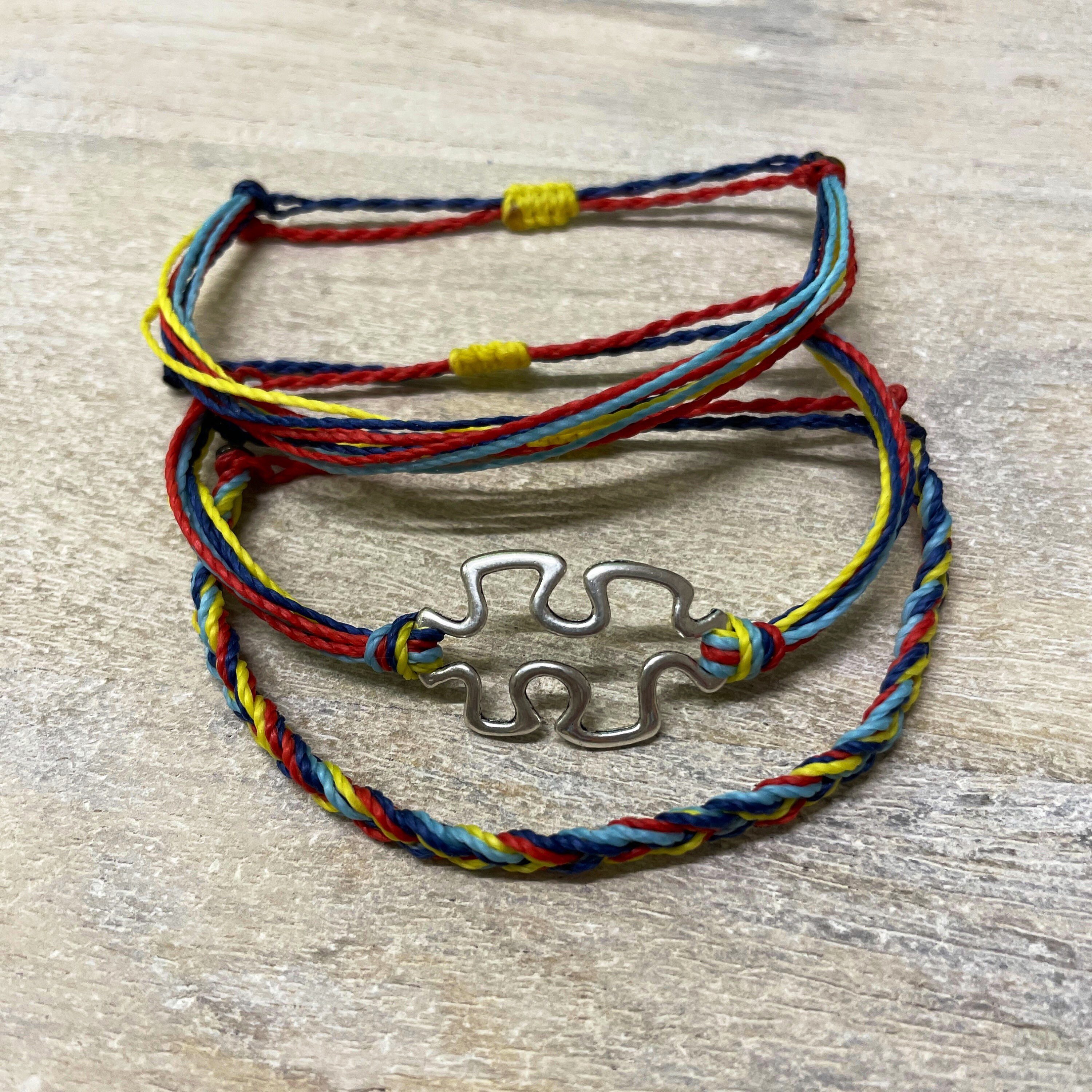 Autism Awareness Bracelet/puzzle Piece Bracelet - Etsy