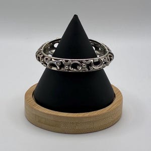 Brighton Silver-Tone Crystal Openwork Hinged Bangle Bracelet Size 7 image 9