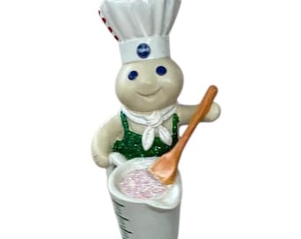 Vintage Danbury Mint Pillsbury Doughboy Glitter Holiday Christmas Ornament