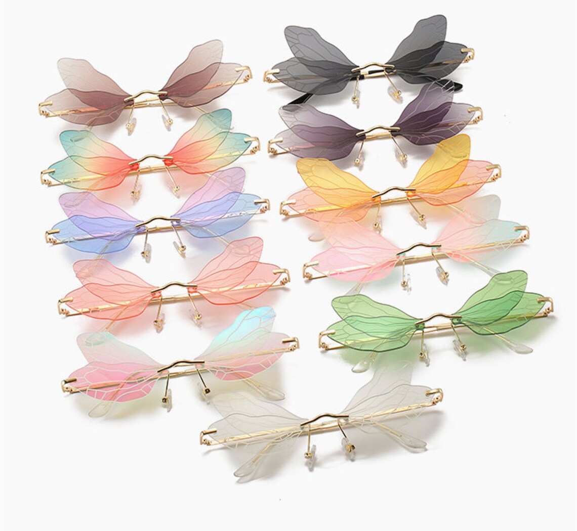Personalized Sunglasses Ladies Sunglasses Dragonfly Wing Etsy
