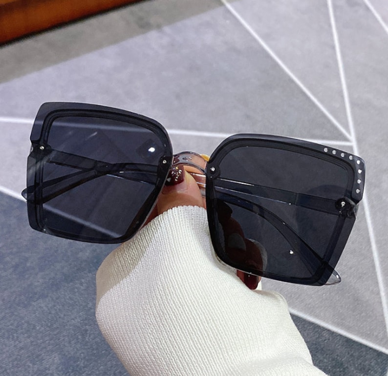 color gradient sunglasses square rimless sunglasses Beach glasses