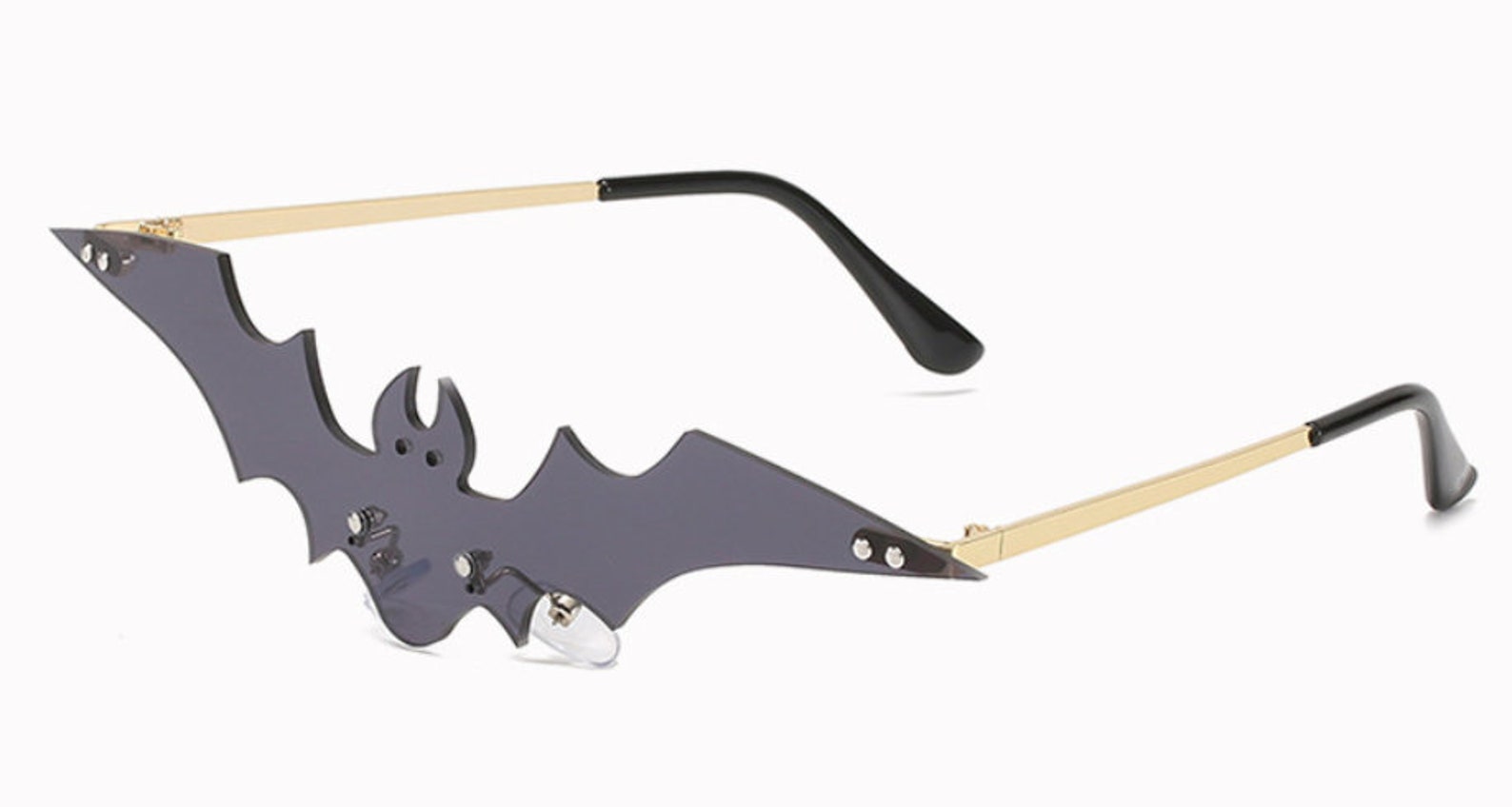 Rimless Bat Sunglasses/fashion Street Sunglasses/prom Etsy