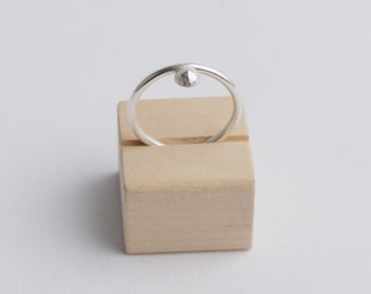 Ring, 925 silver, faceted, handmade
